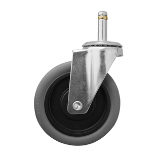 3寸4寸餐车轮静音轮刹车轮 酒店三层推车万向轮 卡簧橡胶轮子脚轮