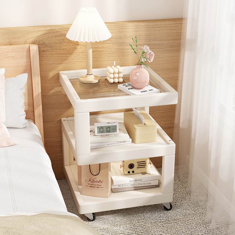 实木床头置物架简约现代创意卧室边家用多功能用小收纳几柜出租房