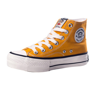 大嘴猴女鞋高帮帆布鞋女款2024新款春季百搭厚底休闲夏款布鞋球鞋