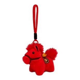YUYI原创可爱本命年红色元宝小马吉祥书包包挂件车钥匙扣高档挂饰