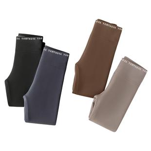 女童瑜伽裤秋冬薄绒速暖女孩外穿打底裤子2025新款春秋儿童鲨鱼裤