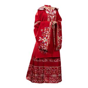 刺绣花嫁明制婚服汉服女立领衫