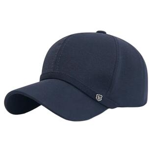 春夏季楼梯布休闲金属标棒球帽男士中老年户外遮阳可调节半网帽子