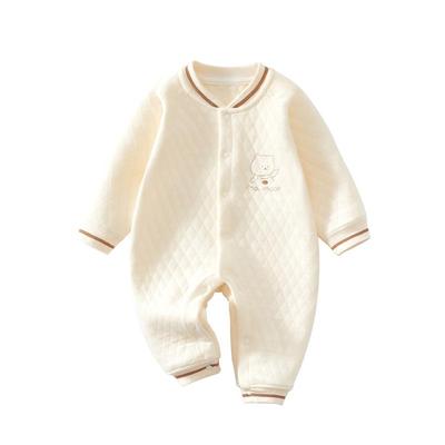 小聪熊婴儿衣服秋冬夹棉连体衣男