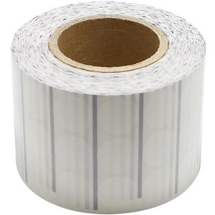 透明PET不干胶标签纸20*30x35x40x45x50x60定做条码打印圆形封口贴化妆品瓶贴商品打码机卷装PET打标玻璃贴纸