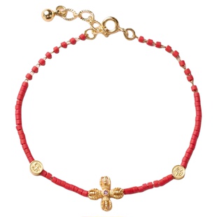 玉珠珠2026年属马马年手链 【925降魔杵】本命年破除万难红绳手链