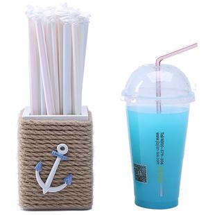 21厘米长彩色一次性吸管1000支独立包装商用食品级儿童喝水可弯曲