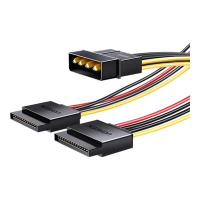 绿联sata硬盘电源线大4pin台式机电脑ide转接线15pin一分二延长线