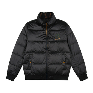 雷迪波尔旗下潮牌古劳吉那诺2025冬季新款刺绣烫钻保暖立领羽绒服