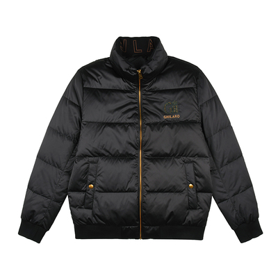 古劳吉那诺烫钻刺绣立领羽绒服男