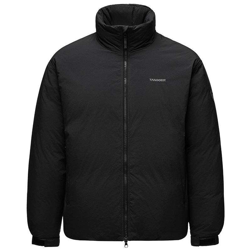 坦博尔25冬季新款男士运动羽绒服短款户外休闲保暖面包服外套立领