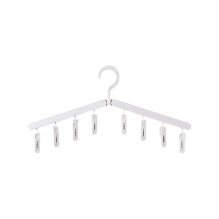 FaSoLa便携折叠晾晒架多功能出差旅行家用挂衣无痕防滑衣架带夹子