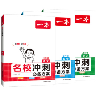 2025版一本小升初名校冲刺必备方案语文数学英语全套共3本小学升学毕业总结六年级升初中综合测试知识大盘点集结总复习冲刺48天