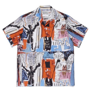 WACKO MARIA*JEAN-MICHEL BASQUIAT联名 夏威夷艺术涂鸦短袖衬衫