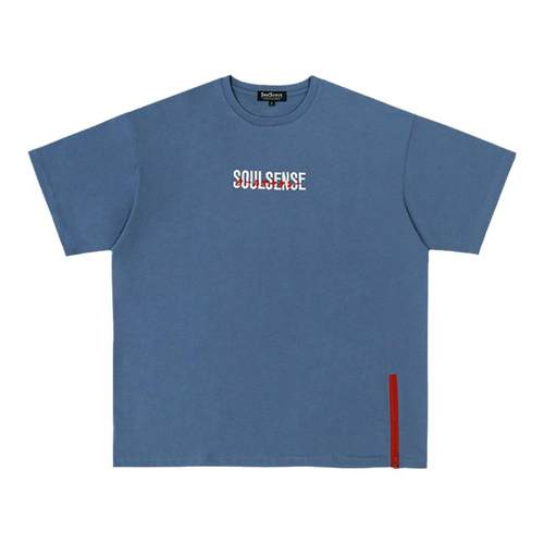 SoulSense国潮短袖致敬北野武系列极恶非道款藏蓝色短袖T恤男女