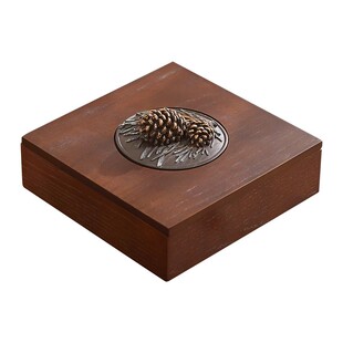 双层创意干果盘带盖木质糖果盒坚果瓜子盘客厅家用分格零食收纳盒