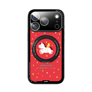 马年适用于苹果17promax新年手机壳17pro防摔16磁吸旋转支架15镜头全包14超火13星光马儿12高级感11保护套女