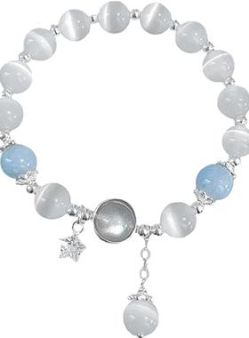 精致猫眼石手链女轻奢小众设计