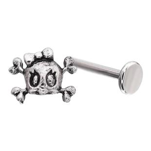 Shinma 【骷髅妹妹】内螺纹唇钉万圣节哥特可爱恐怖辣妹唇钉耳钉