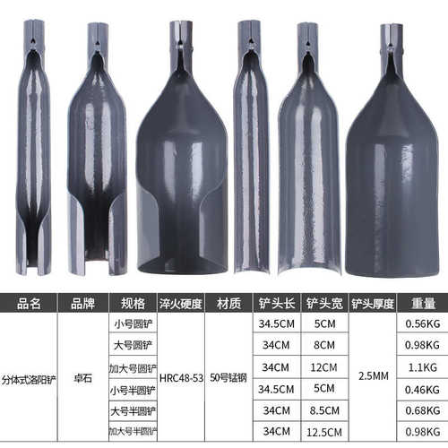 锰钢洛阳铲打洞取土器挖土坑铲子农具打井钻打孔神器考古勘探工具