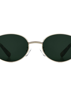 复古老钱风金属框墨镜女防紫外线