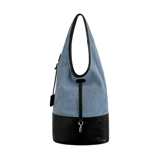 小瑞靓包 自在风 丹宁牛仔托特包包女2026新款单肩包腋下包大容量