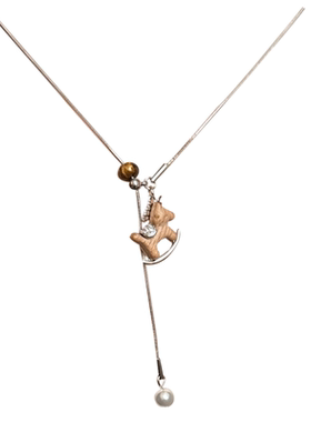 马年本命年木质小马吊坠项链新款