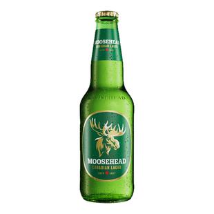 【送赠品】加拿大进口MOOSEHEAD魔书精酿拉格啤酒350ml*10瓶整箱