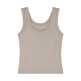 pusumede黑色小吊带背心女夏外穿遮副乳短款修身显瘦针织无袖上衣