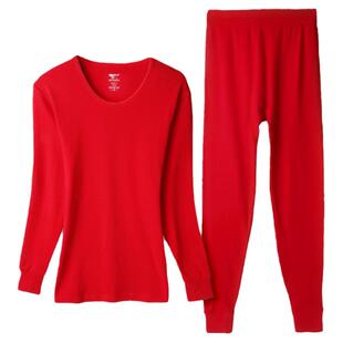 七匹狼本命秋衣套装女士2026马年纯棉保暖内衣大红色内裤结婚礼物