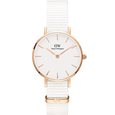 dw手表纯色织纹圆表28mm