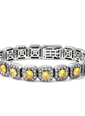 唐草朋克光身s925银手链韩版时尚