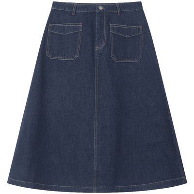 滨波女士休闲复古百搭牛仔半身裙