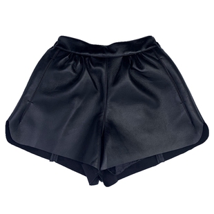 海宁2025秋冬新款明星同款绵羊皮皮靴裤真皮短裤阔腿裙裤小羊皮女