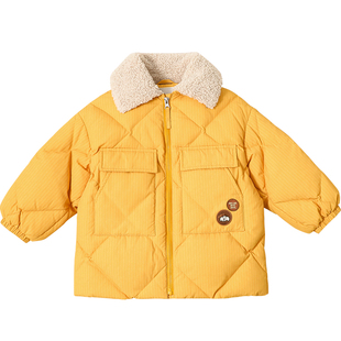 儿童中长款羽绒服加厚男女童装洋气小童宝宝羽绒服外套冬装22913