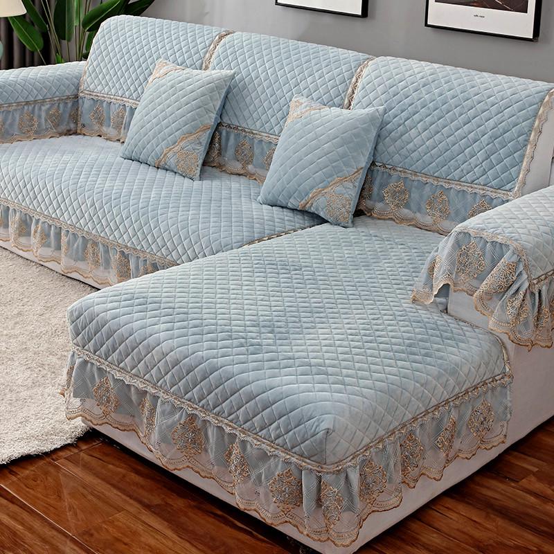 沙发垫四季通用2025新款防滑高级感坐垫冬季毛绒贵妃欧式沙发套罩