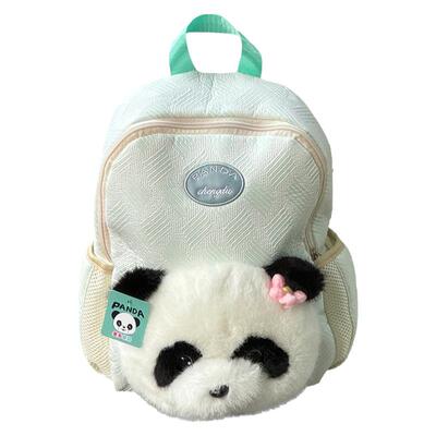 毛绒可爱大熊猫双肩包新款