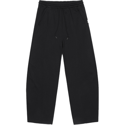 GUUKA黑色美式弯刀卫裤