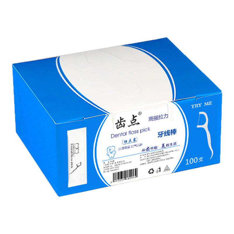 齿点牙线独立包装薄荷味牙线棒单独包装600支一次性超细圆线牙签