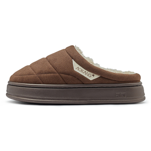 奥康棉拖鞋男款冬季2025新款室内居家居保暖皮拖鞋女款家用秋冬天