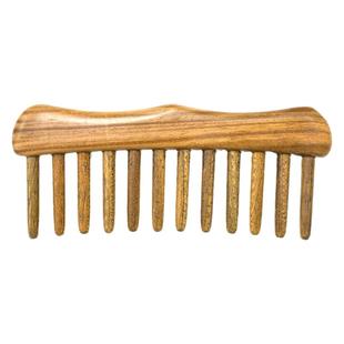 多省包邮天然绿檀木梳子手工精品排骨梳圆齿插梳按摩头部经络梳子