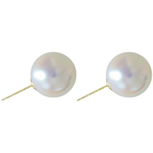 小灯泡珍珠耳夹炫光akoya人造珍珠耳钉fever耳环小众设计耳饰高级