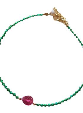 刻面天然碧玺手链碧玺