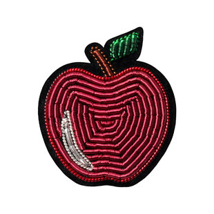 原创设计平安红苹果胸针设计感小众饰品别针衣服配饰手工刺绣徽章