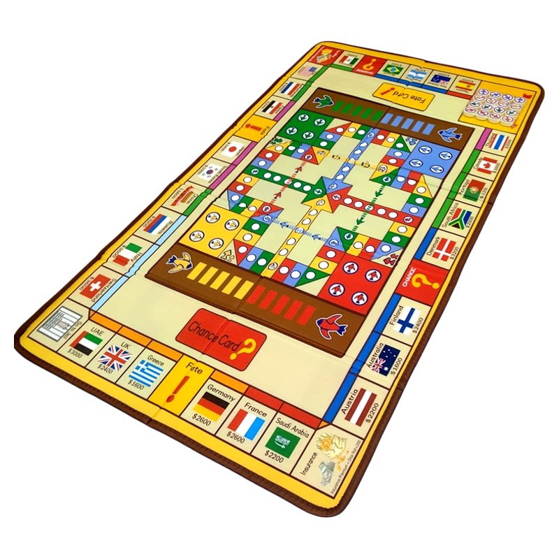 婴之力大号飞行棋二合一地毯游戏