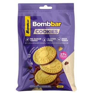 bombbar巧克力涂层蛋白饼干0无蔗糖健康食品高纤维蛋白饱腹零食
