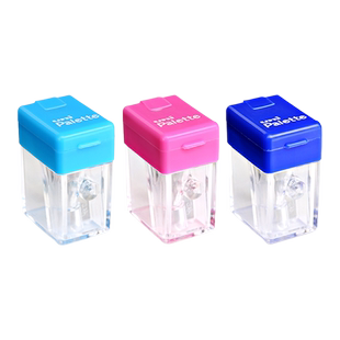 uni三菱卷笔刀DPS-101PLT多色便携垃圾桶转笔刀美术生学生素描铅笔考试专用小型卷笔刀迷你小巧型手动削笔器