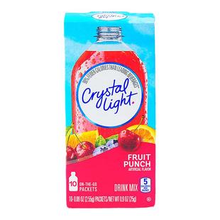 美国进口Crystal Light多口味果汁浓缩速溶冲饮料粉珍粉柠檬10条