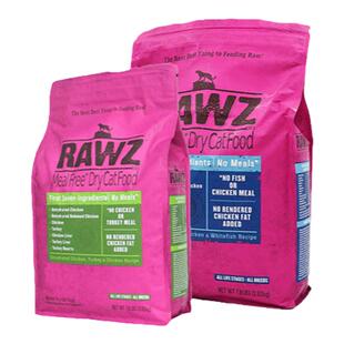 美国罗斯rawz无肉粉鲑鱼六种肉脱水火鸡鸡肉全年龄猫粮低温烘焙