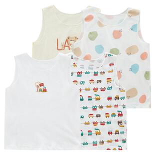 拉比儿童背心内搭2025四季新品纯棉宝宝背心内衣护肚小背心2件装